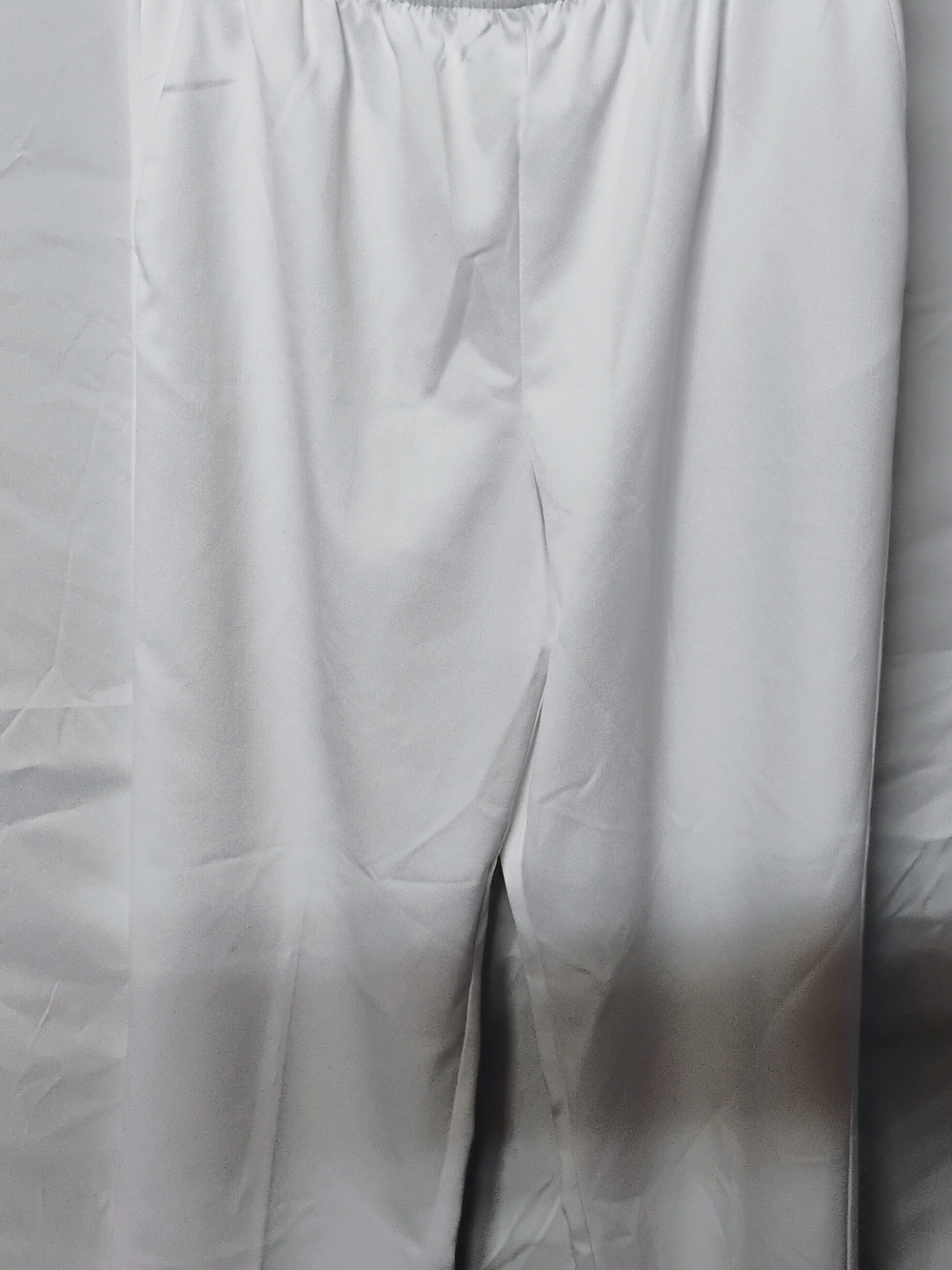 Alfred Dunner White Elastic-Waist Joggers